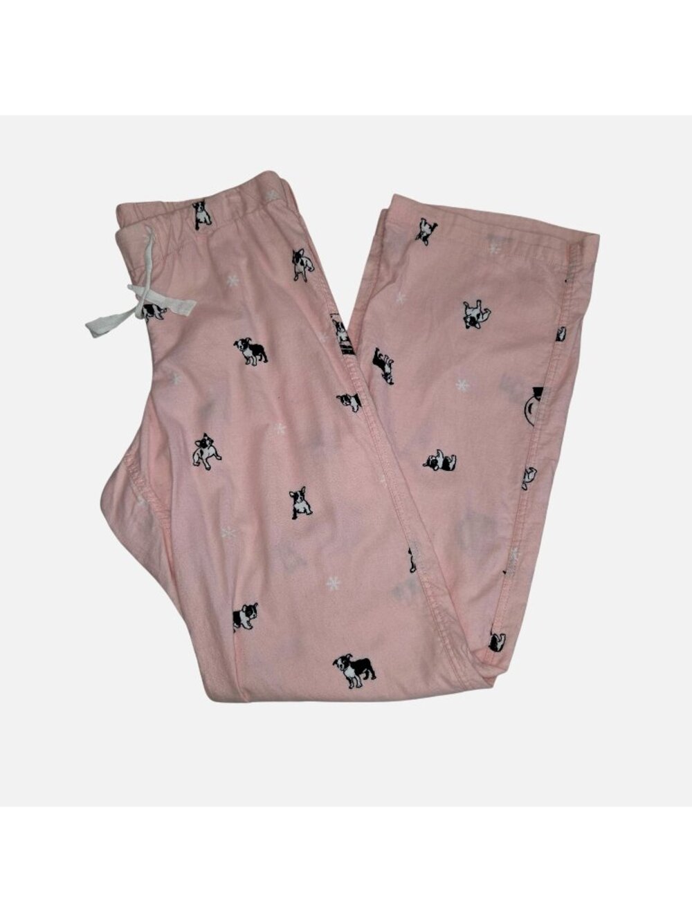 J.Crew Pink Dog Print Pajama Pants XXS 100% Cotton Elastic Waist 3533